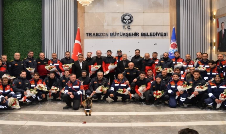 Arama kurtarma ekipleri Trabzon’a döndü