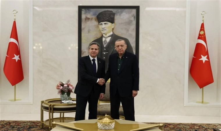 Cumhurbaşkanı Erdoğan, ABD Dışişleri Bakanı Blinken’ı kabul etti