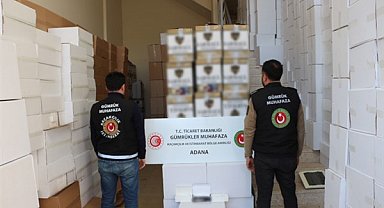 Adana’da 11 milyon adet makaron ele geçirildi