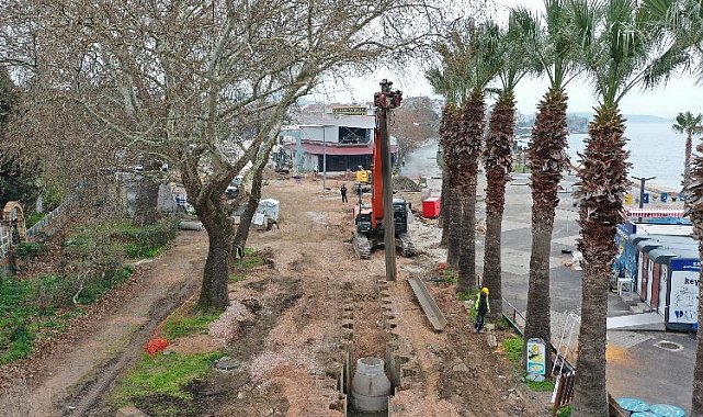 Balıkesir Erdek'te sıra Çuğra sahilinde