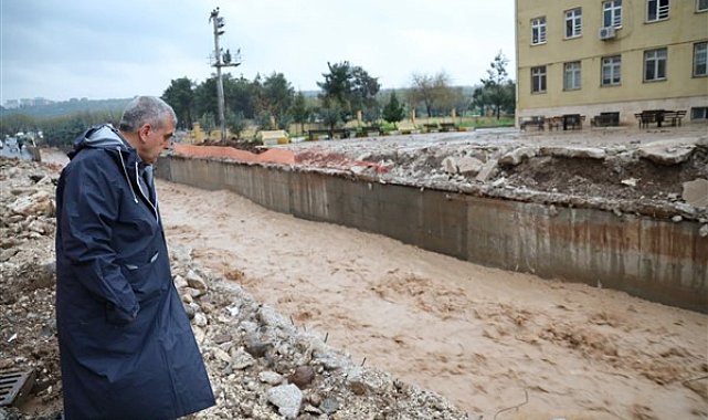 Başkan Beyazgül, taşkın derelerinde incelemelerde bulundu
