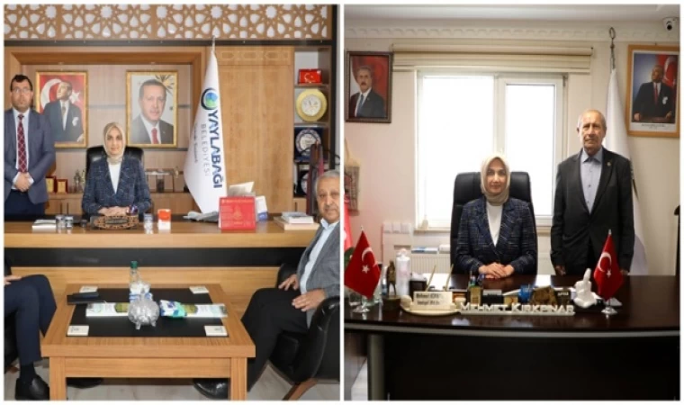 Başkan Zeybek Ve Vali Yiğitbaşı'ndan Gazlıgöl ve Yaylabağı Belediye Başkanlarına Ziyaret