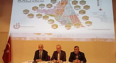 Bursa Yenişehir'de muhtarlara deprem önlemleri sunumu