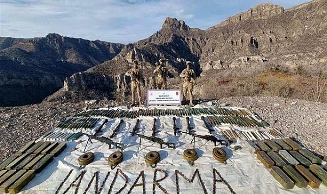 Cudi Dağı'nda çok sayıda patlayıcı ve mühimmat ele geçirildi