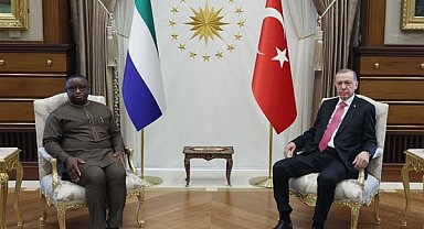 Cumhurbaşkanı Erdoğan, Sierra Leone Cumhurbaşkanı Bio ile bir araya geldi