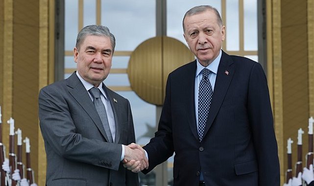 Cumhurbaşkanı Erdoğan, Türkmenistan Halk Maslahatı Başkanı Berdimuhamedov ile görüştü