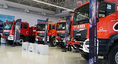 Deprem bölgesine, özel donanımlı acil müdahale ve yangın söndürme aracı