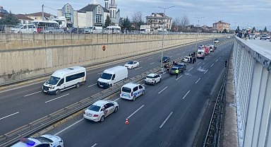 Düzce D-100'de zincirleme kaza: 1 yaralı