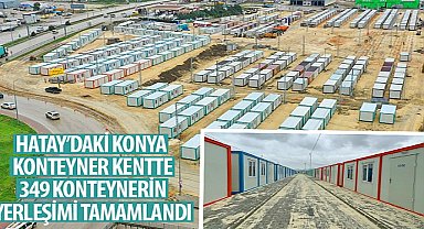 Hatay'daki Konya Konteyner Kentte 349 Konteynerin Yerleşimi Tamamlandı