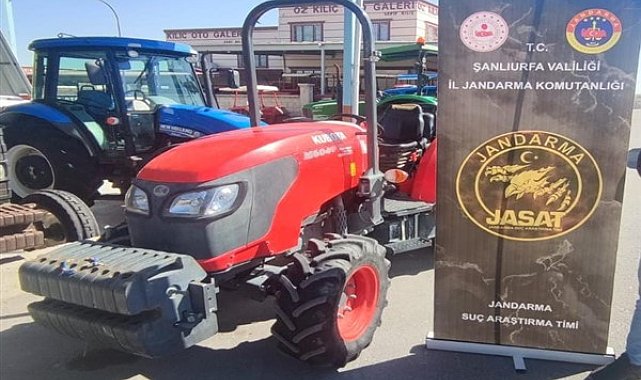 Isparta'dan çalınan traktör Şanlıurfa'da bulundu