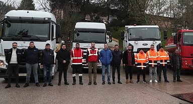 İzmit Belediyesi iş makinelerini Adıyaman'a yolladı