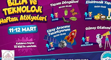 Kayseri Bilim merkezinde atölye için kayıt zamanı