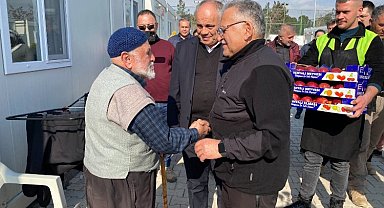 Kayseri Büyükşehir'den depremzedelere güçlü destek