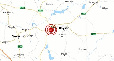 Kayseri'de 4.9 büyüklüğünde deprem