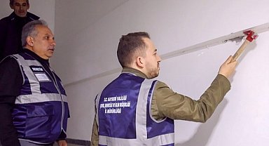 Kayseri Talas'ta hasar tespit çalışması