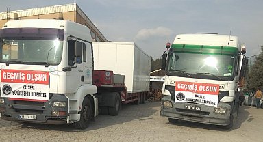 Kayseri'den deprem bölgesine tam destek
