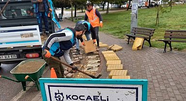Kocaeli'de Yol Bakım Timi'nden engelsiz ulaşım