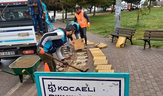 Kocaeli'de Yol Bakım Timi'nden engelsiz ulaşım