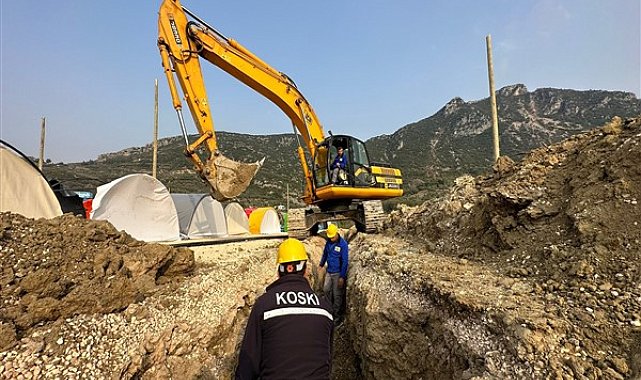 Konya Büyükşehir, Hatay'da su ve kanalizasyon şebekesi çalışmalarına devam ediyor