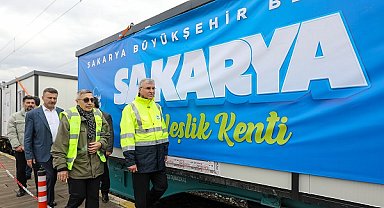 Sakarya Kardeşlik Kenti için ilk konteynerler İskenderun’a yola çıktı