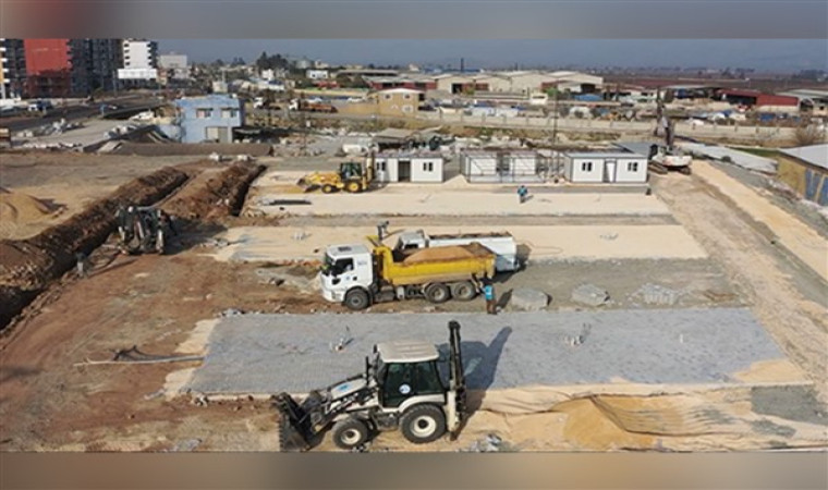 Tuzla Belediyesi, Hatay’da konteyner kent kurulumuna başladı