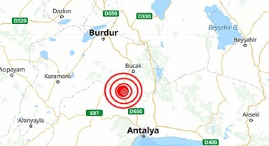 Burdur'da deprem