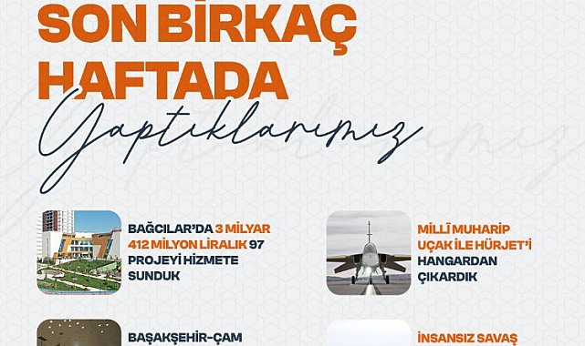 Cumhurbaşkanı Erdoğan'dan 'Birkaç haftada yaptıklarımız' paylaşımı
