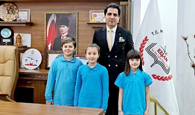 Keşanlı Hippo Dil finalistlerinden Milli Eğitim'e ziyaret