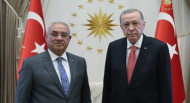 Cumhurbaşkanı Erdoğan, DSP Genel Başkanı Aksakal'ı kabul etti