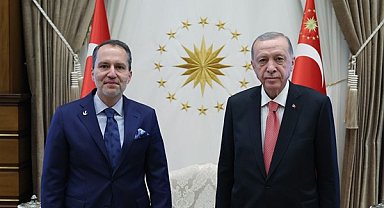 Cumhurbaşkanı Erdoğan, Yeniden Refah Partisi Genel Başkanı Erbakan'ı kabul etti
