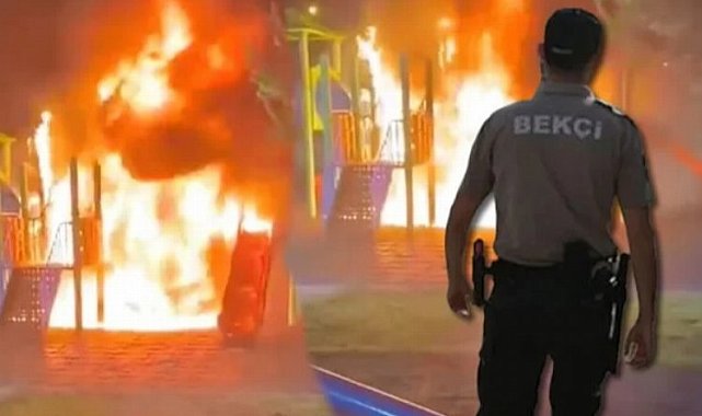 Bingöl'de park ateşe verildi