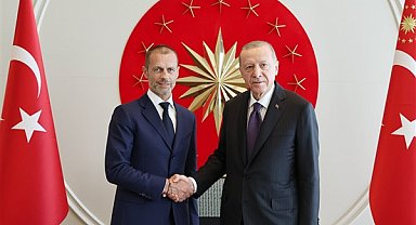 Cumhurbaşkanı Erdoğan, UEFA Başkanı Ceferin'i kabul etti