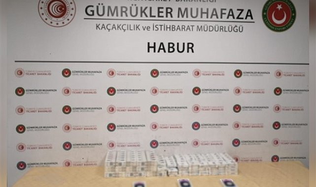 Habur Sınır Kapısı’nda kaçak sigara ve cep telefonu yakalandı