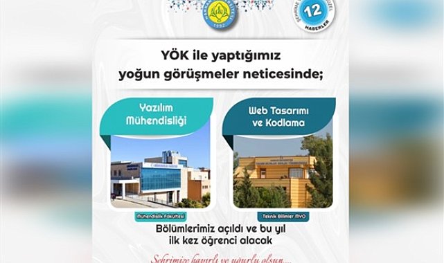 Harran Üniversitesi’nde iki bölüm ilk kez öğrenci alacak