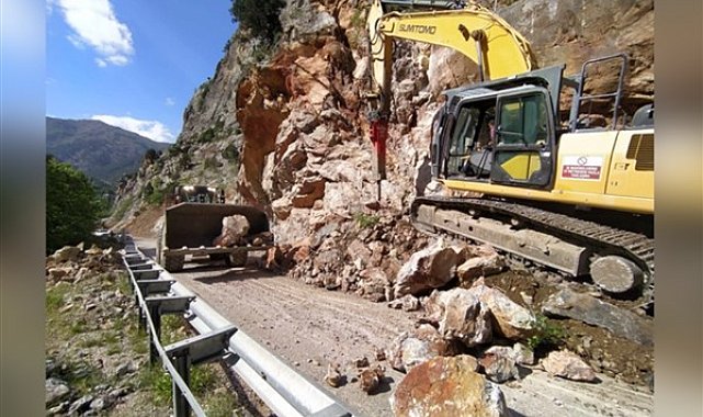 Kayseri Büyükşehir Belediyesi, Kapuzbaşı Şelaleleri yolundaki çalışmalarını sürdürüyor