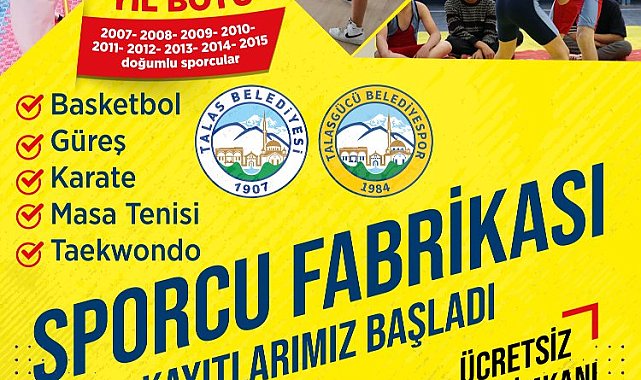 Kayseri Talas Sporcu Fabrikası'na kayıtlar başladı