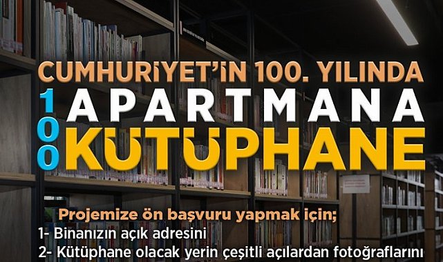 Kayseri Talas'ta 100 apartmana 100 kütüphane