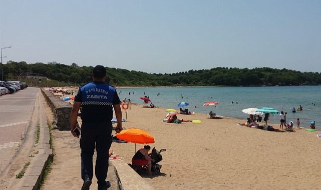 Kocaeli Zabıtası plajlarda görev başında