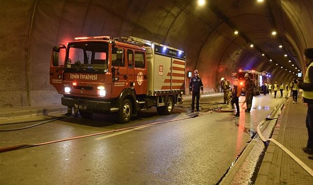 Konak Tüneli’nde yangın tatbikatı yapıldı