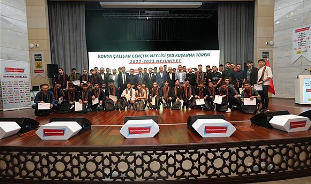 Konya Büyükşehir Belediyesi Çalışan Gençlik Meclisi’nden Mezuniyet ve Şed Kuşanma Töreni