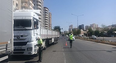 Şanlıurfa'da ağır taşıt araçları denetlendi