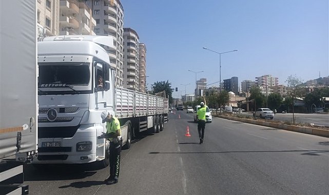 Şanlıurfa'da ağır taşıt araçları denetlendi