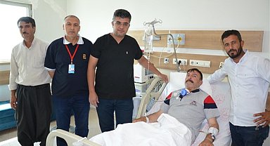 Şanlıurfa’da boğaz kesisi olan hasta sağlığına kavuştu