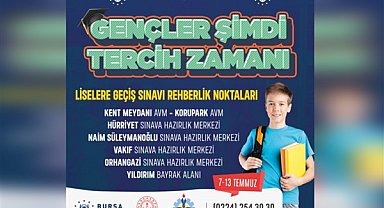 Bursa Büyükşehir, ‘Lise Tercih Rehberlik Noktaları’ ile öğrencilere destek verecek