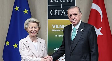 Cumhurbaşkanı Erdoğan, Avrupa Komisyonu Başkanı Von der Leyen ile görüştü