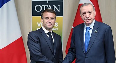 Cumhurbaşkanı Erdoğan, Fransa Cumhurbaşkanı Macron ile görüştü