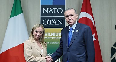 Cumhurbaşkanı Erdoğan, İtalya Başbakanı Meloni ile bir araya geldi