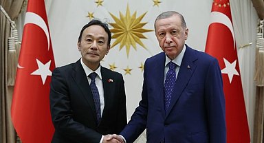 Cumhurbaşkanı Erdoğan, Japonya'nın Ankara Büyükelçisi Katsumata'yı kabul etti