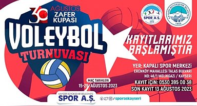 30 Ağustos Zafer Kupası Voleybol Turnuvası için kayıtlar başladı