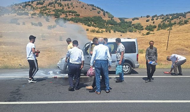 Bingöl'de araç alev almaktan kurtarıldı